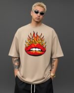 CAMISETA OVERSIZED MOUTH ON FIRE - Imagem 6